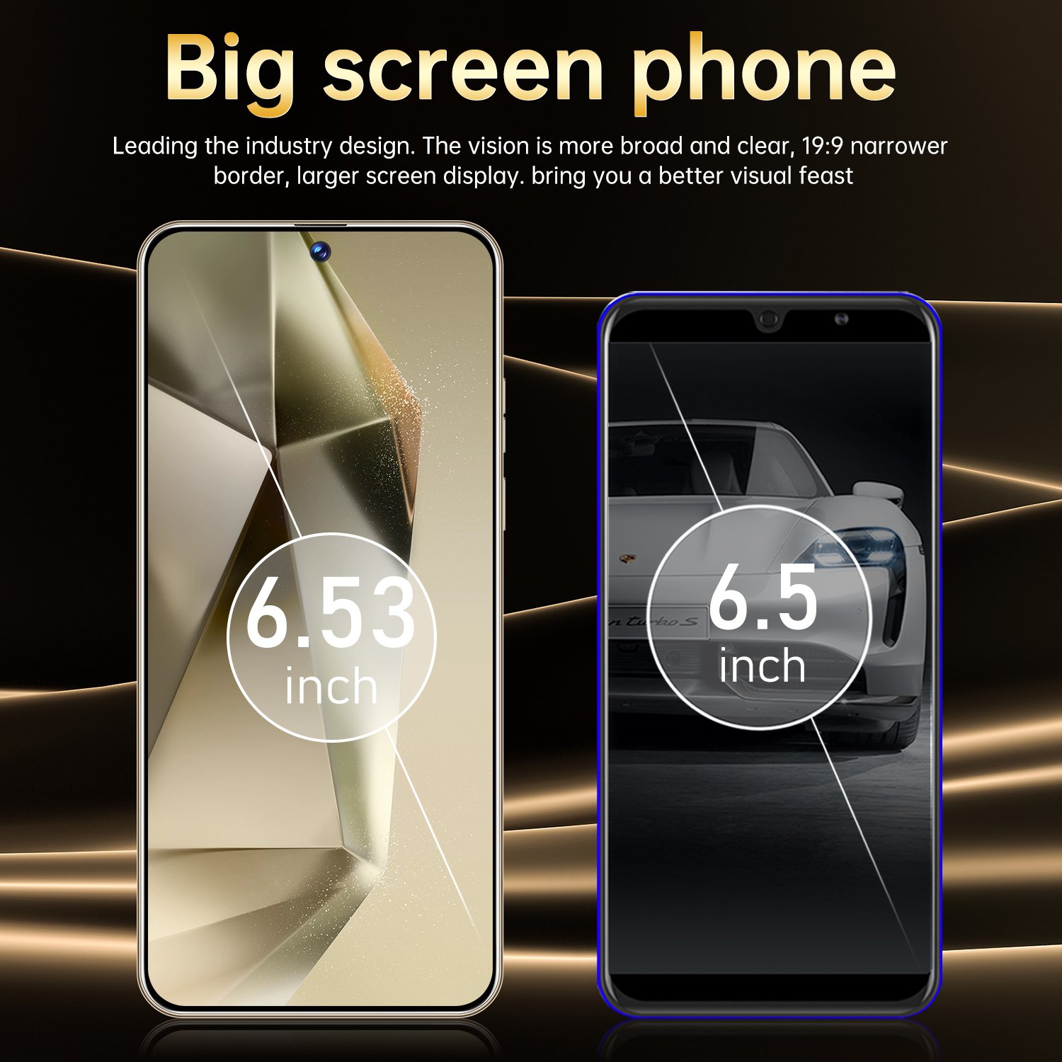 Gooba Original S24 Ultra 3G 6.5 inch Smartphone Full Screen Phone with Secondary Screen, Stylus
